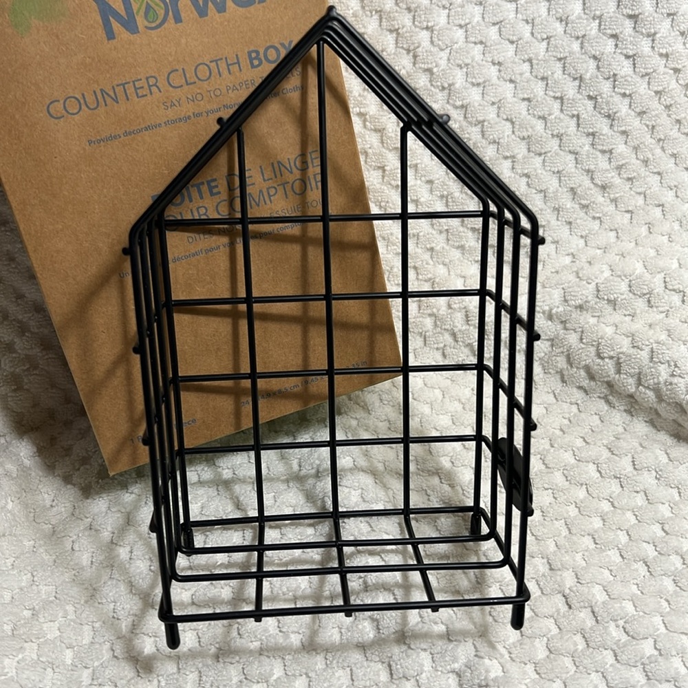 New Norwex Blue and Gray Counter Cloth Set with Holder - Picture 5 of 10